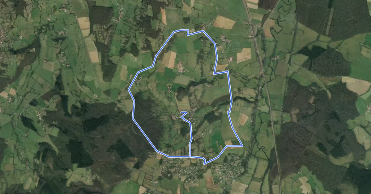 Маршрут Chemin des lavoirs на спутниковом снимке