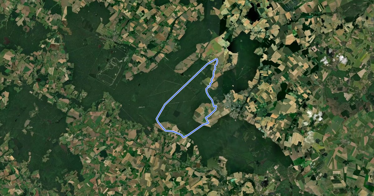 Маршрут Chemin des Louvetiers на спутниковом снимке