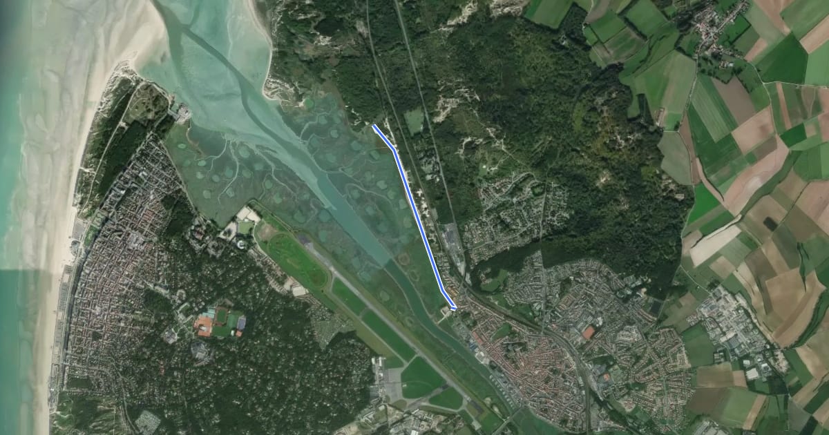 Маршрут Chemin des Molières на спутниковом снимке