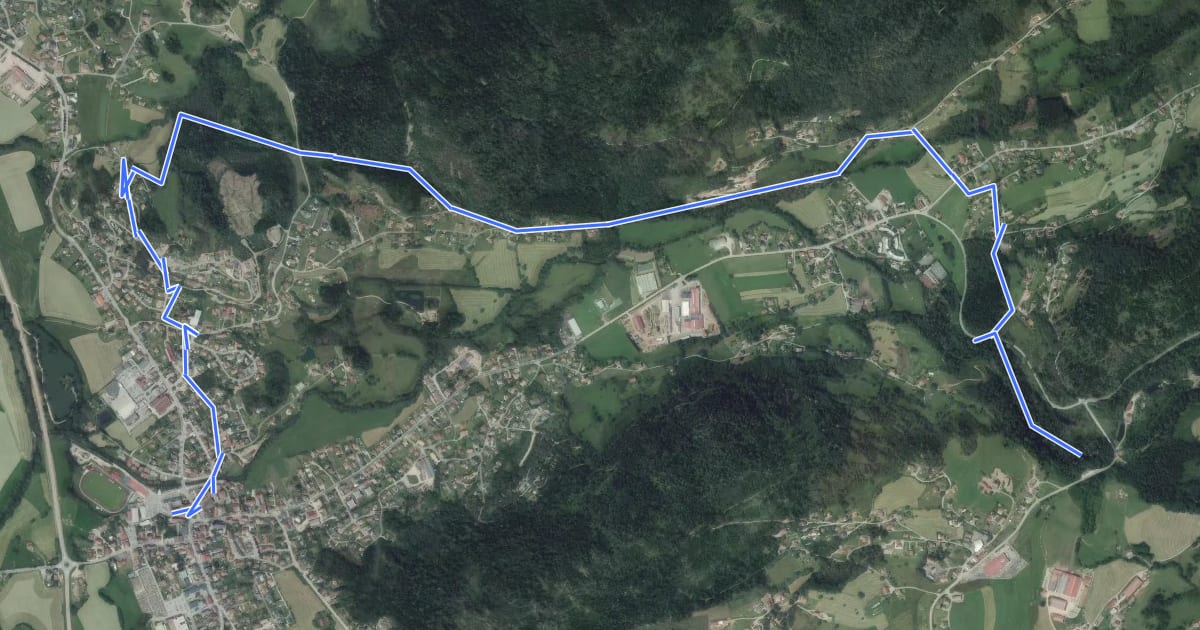 Маршрут Chemin des Savoyards на спутниковом снимке