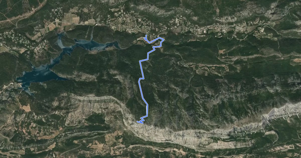 Маршрут Chemin des Venturiers на спутниковом снимке