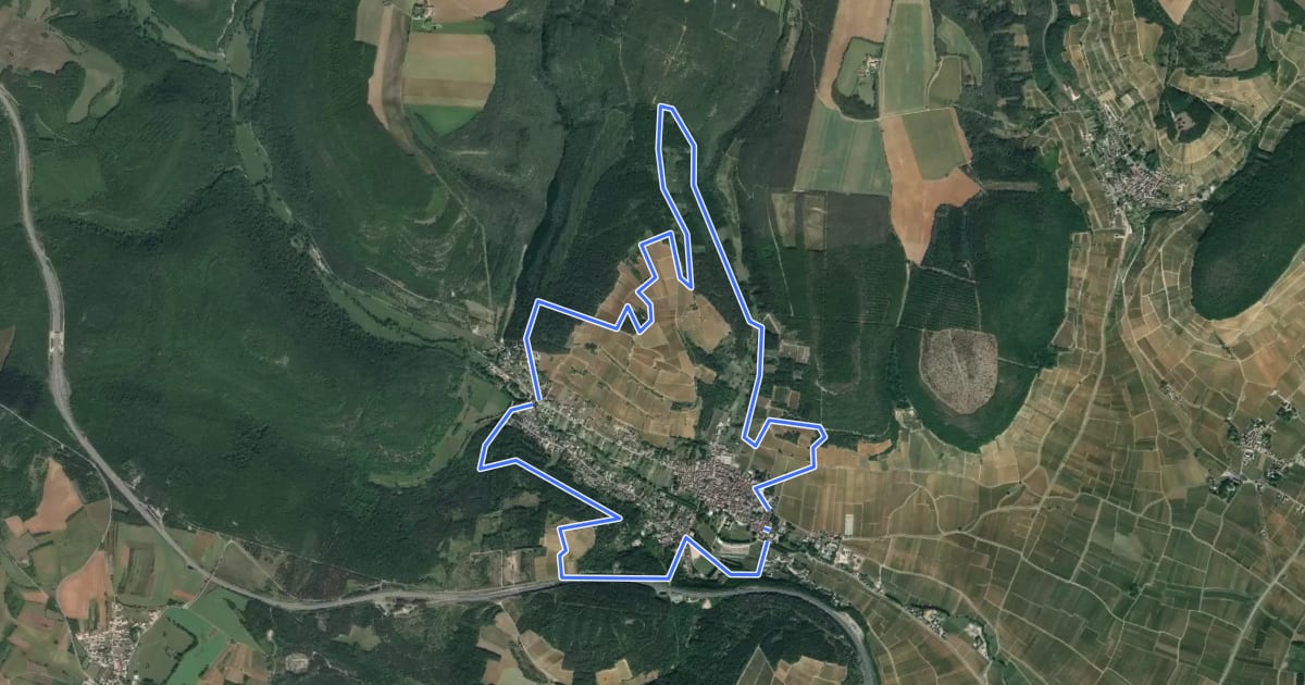 Маршрут Chemin des Vignes на спутниковом снимке