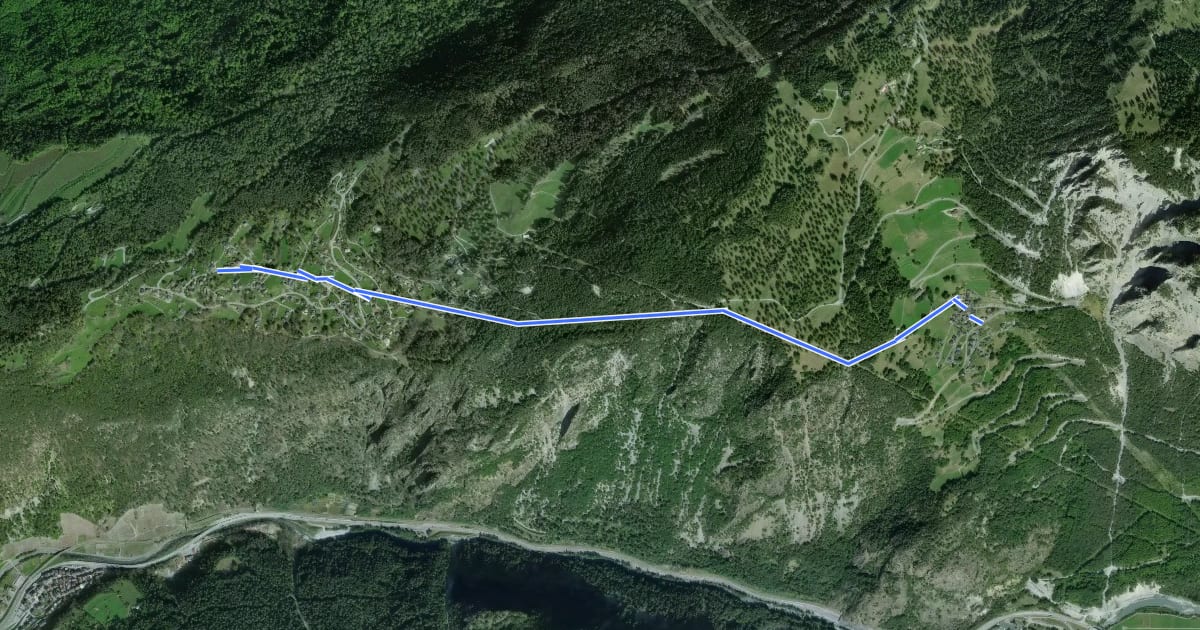 Маршрут Chemin Dessus - Vens на спутниковом снимке