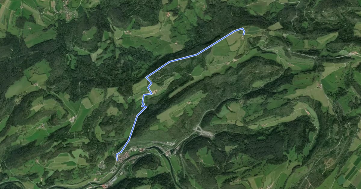 Маршрут Chemin du 100e du CAS JURA на спутниковом снимке