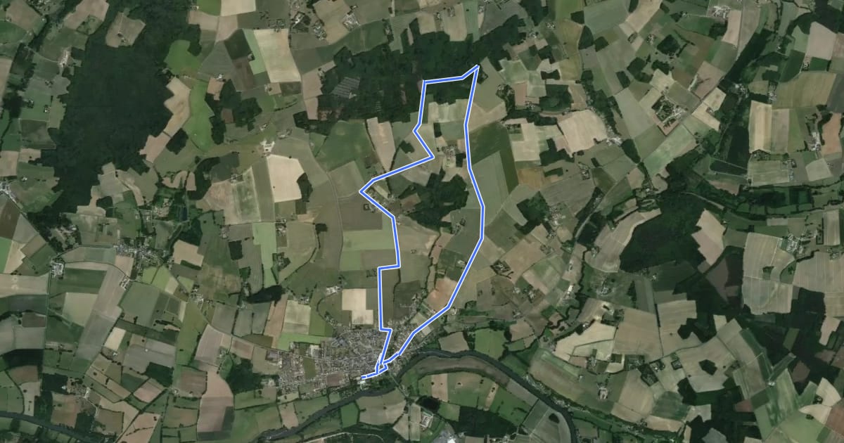 Маршрут Chemin du bois des Herses на спутниковом снимке