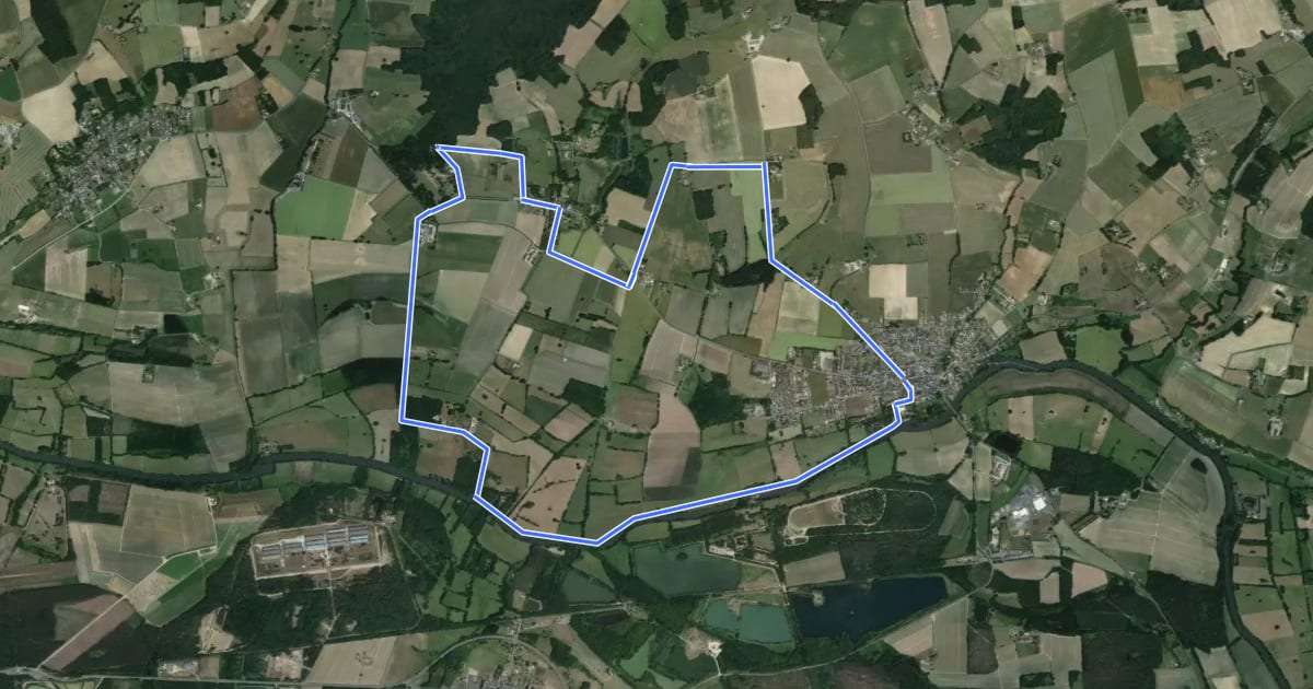 Маршрут Chemin du Bord de Loir на спутниковом снимке