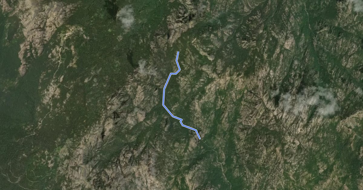Маршрут Chemin du Carciara amont на спутниковом снимке