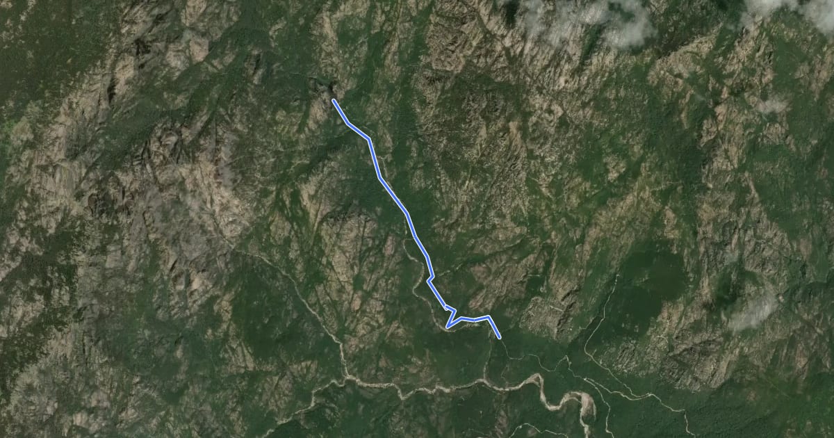 Маршрут Chemin du Carciara aval на спутниковом снимке