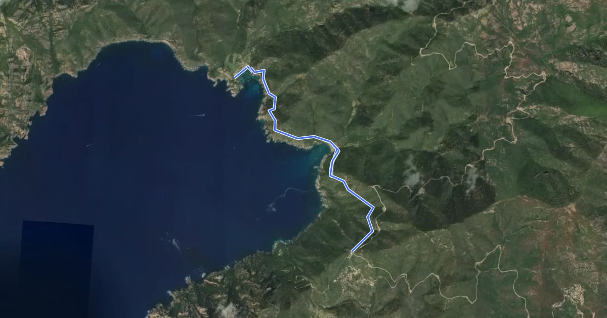 Маршрут Chemin du Facteur на спутниковом снимке