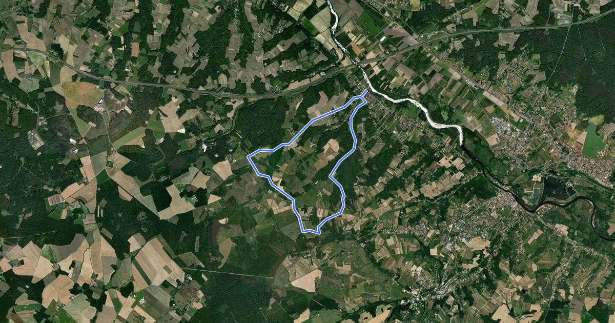 Маршрут Chemin du gouffre на спутниковом снимке