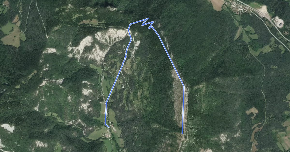 Маршрут Chemin du Goutaroux на спутниковом снимке