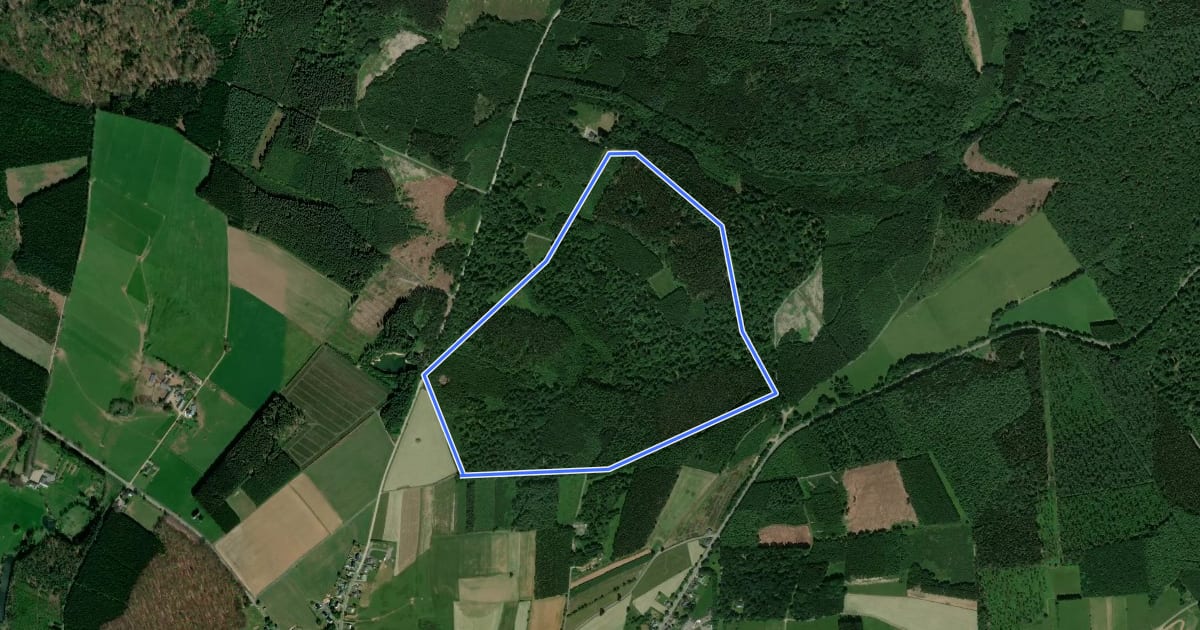 Маршрут Chemin du Kaolin на спутниковом снимке