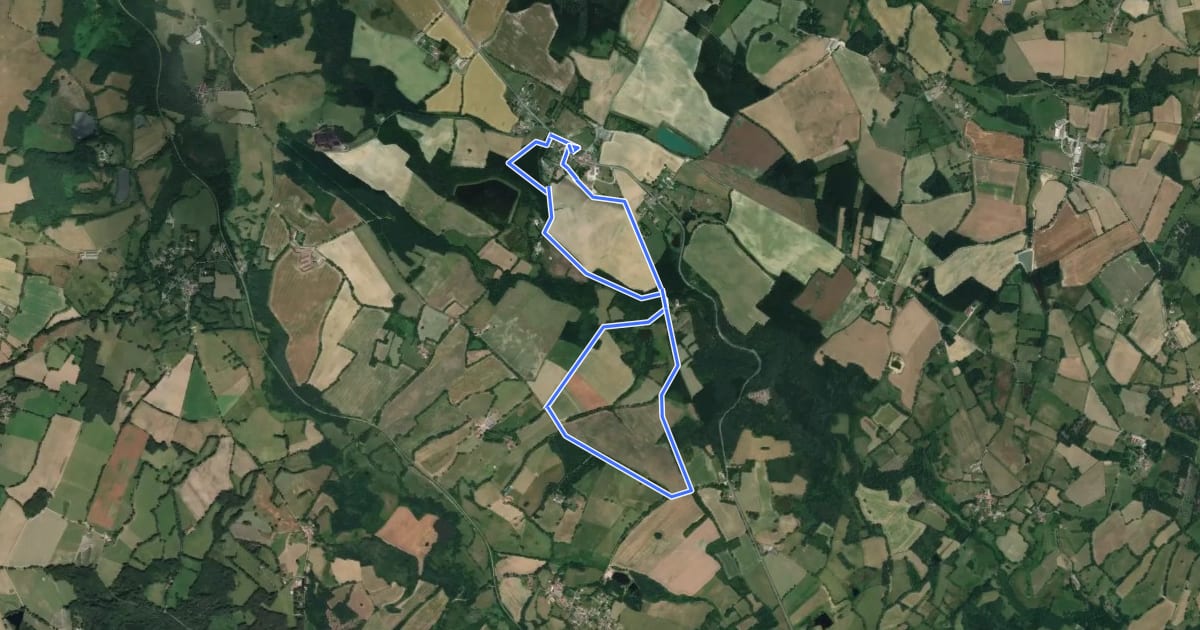 Маршрут Chemin du moulin du pont на спутниковом снимке