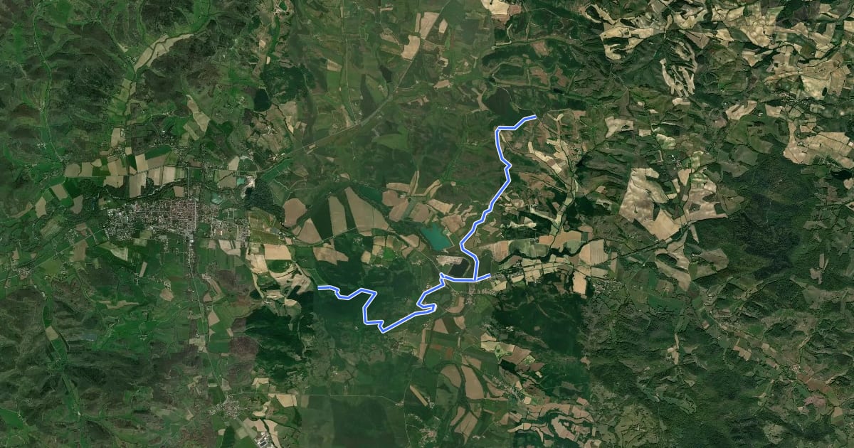 Маршрут Chemin du Piémont (variante) на спутниковом снимке