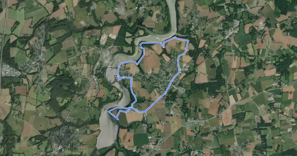 Маршрут Chemin du Prat et du Lyvet на спутниковом снимке