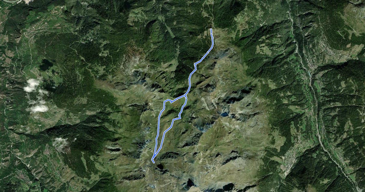 Маршрут Chemin du Vallon de Réchy на спутниковом снимке