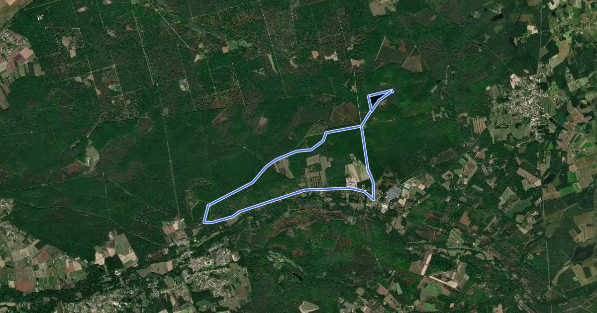 Маршрут Chemin du verger на спутниковом снимке