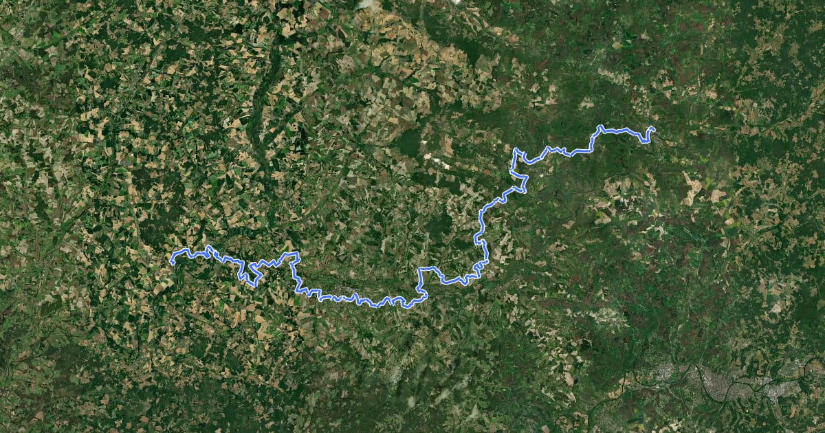 Маршрут Chemin Harrison Barker на спутниковом снимке