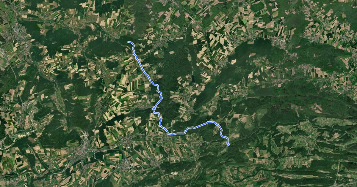 Маршрут Chemin Jurassien vers Compostelle Lucelle - Réchésy par l'Ajoie на спутниковом снимке