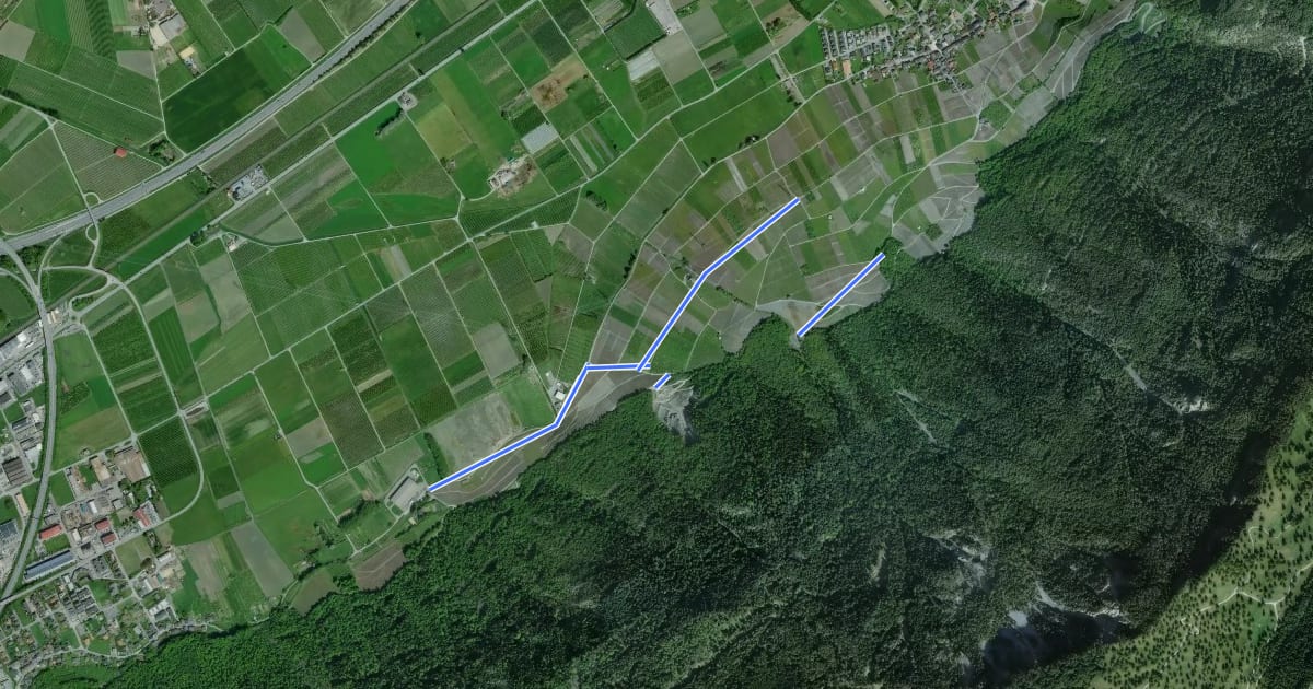 Маршрут Chemin pédestre, commune de Charrat на спутниковом снимке