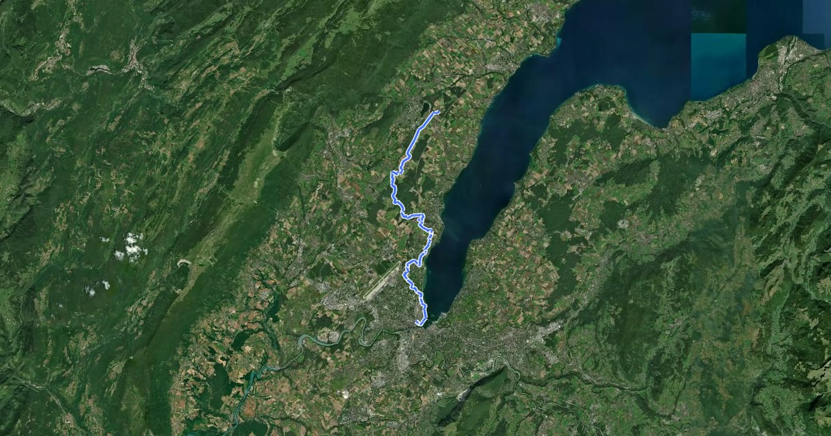 Маршрут Chemin panorama alpin на спутниковом снимке