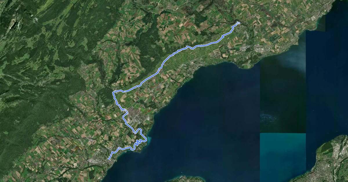 Маршрут Chemin panorama alpin на спутниковом снимке