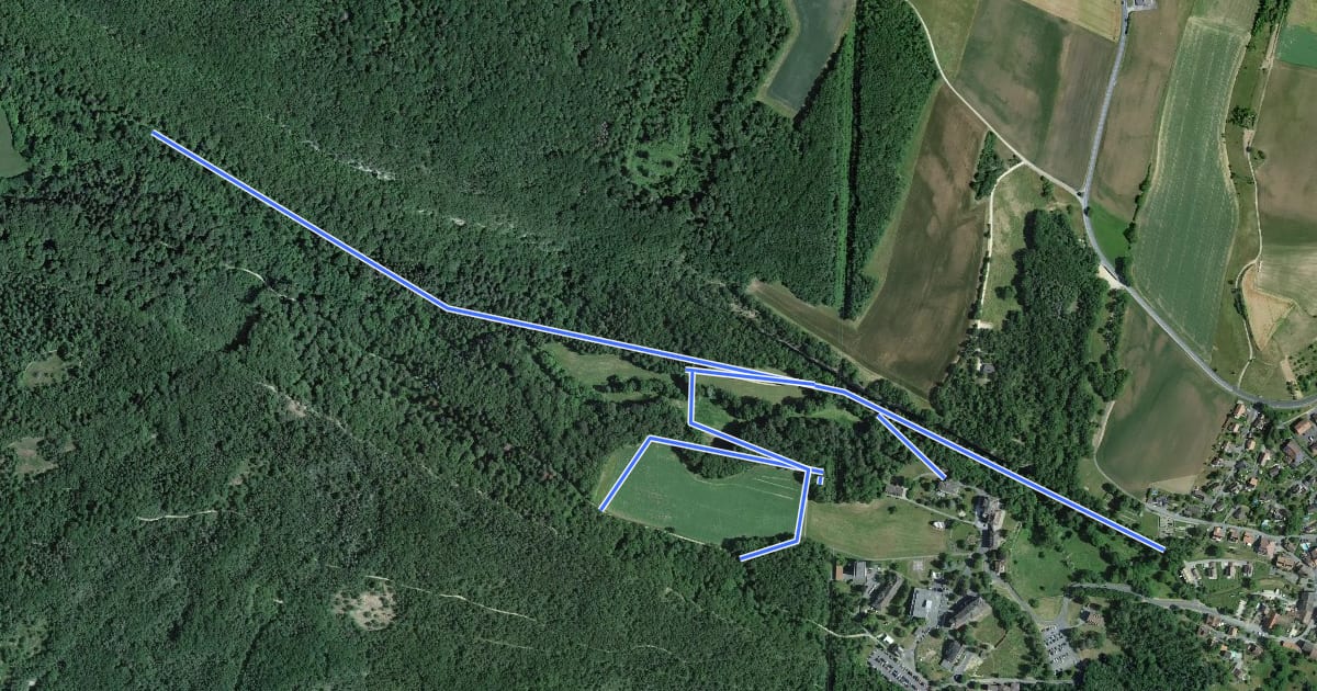 Маршрут Chemin spirituel de Saint-Loup на спутниковом снимке