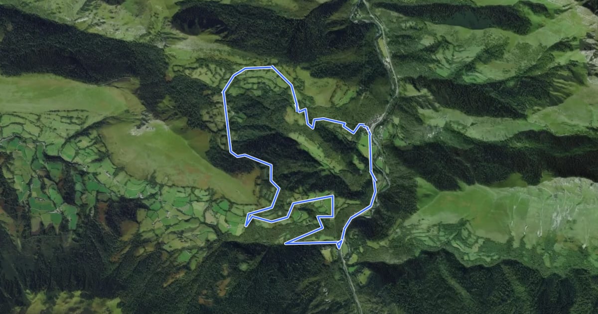 Маршрут Chemins de Bosdapous VTT asp03 на спутниковом снимке