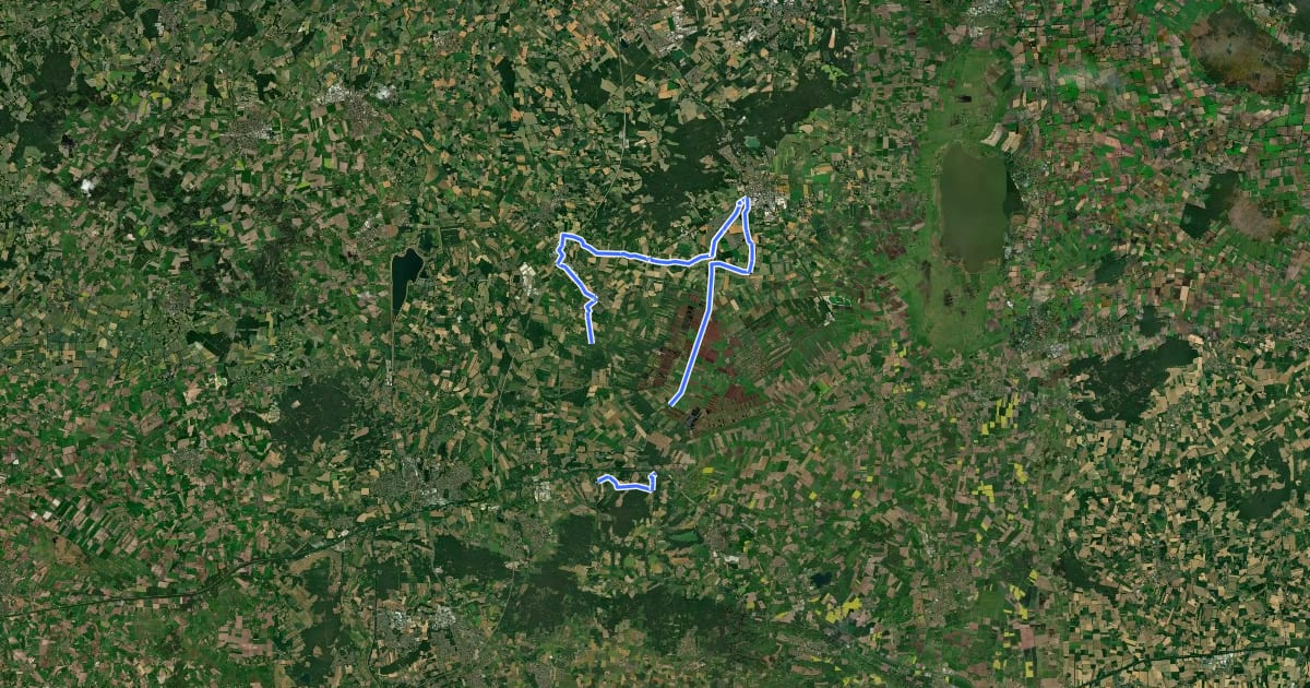Маршрут Cherusker-Tour на спутниковом снимке