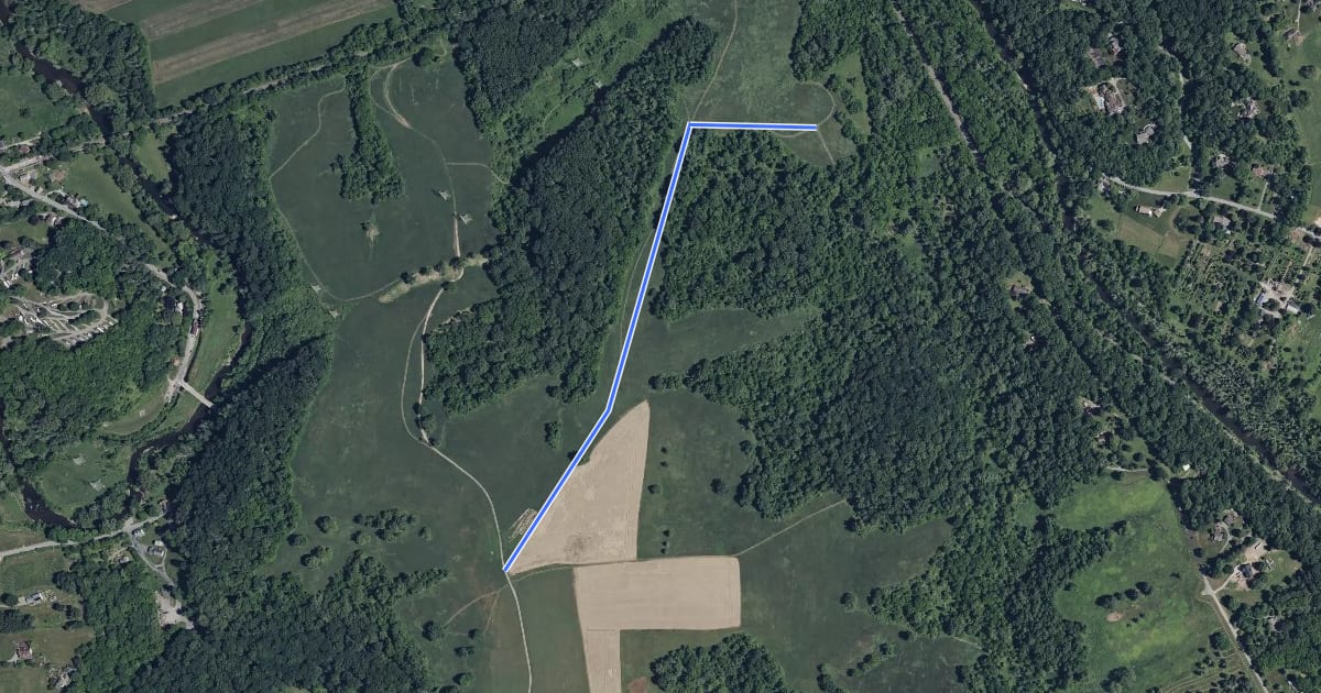 Маршрут Cheslen Preserve - Green Loop на спутниковом снимке
