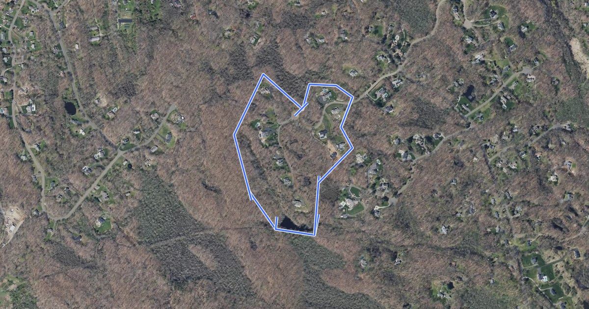 Маршрут Chestnut Grove Loop на спутниковом снимке