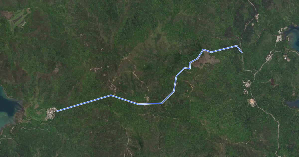 Маршрут 嶂上郊遊徑 Cheung Sheung Country Trail на спутниковом снимке