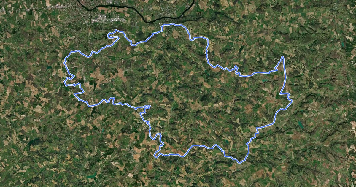 Маршрут Chevauchée du Haut-Agenais au Pays de Serres на спутниковом снимке