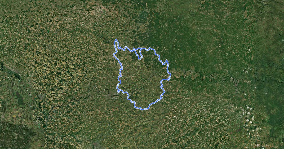Маршрут Chevauchée du Pruneau en Haut-Agenais на спутниковом снимке