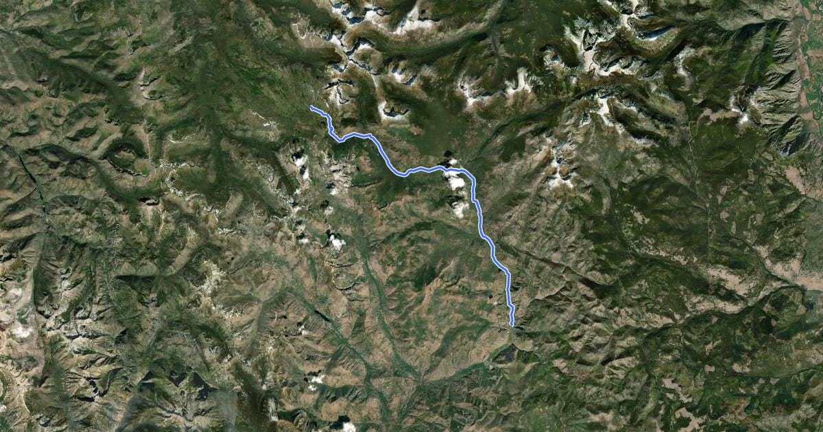 Маршрут Chewuch Trail на спутниковом снимке