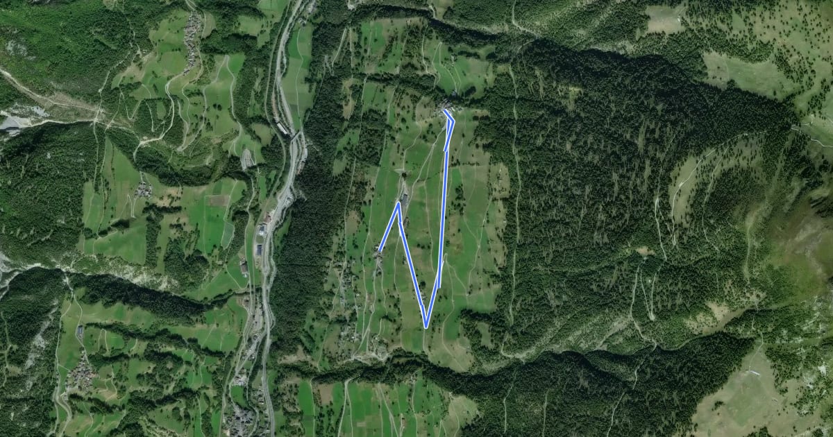 Маршрут Chez les Addy > La Rosière на спутниковом снимке