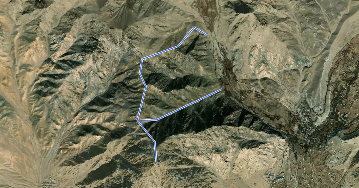 Маршрут Chhamkangri Circuit на спутниковом снимке