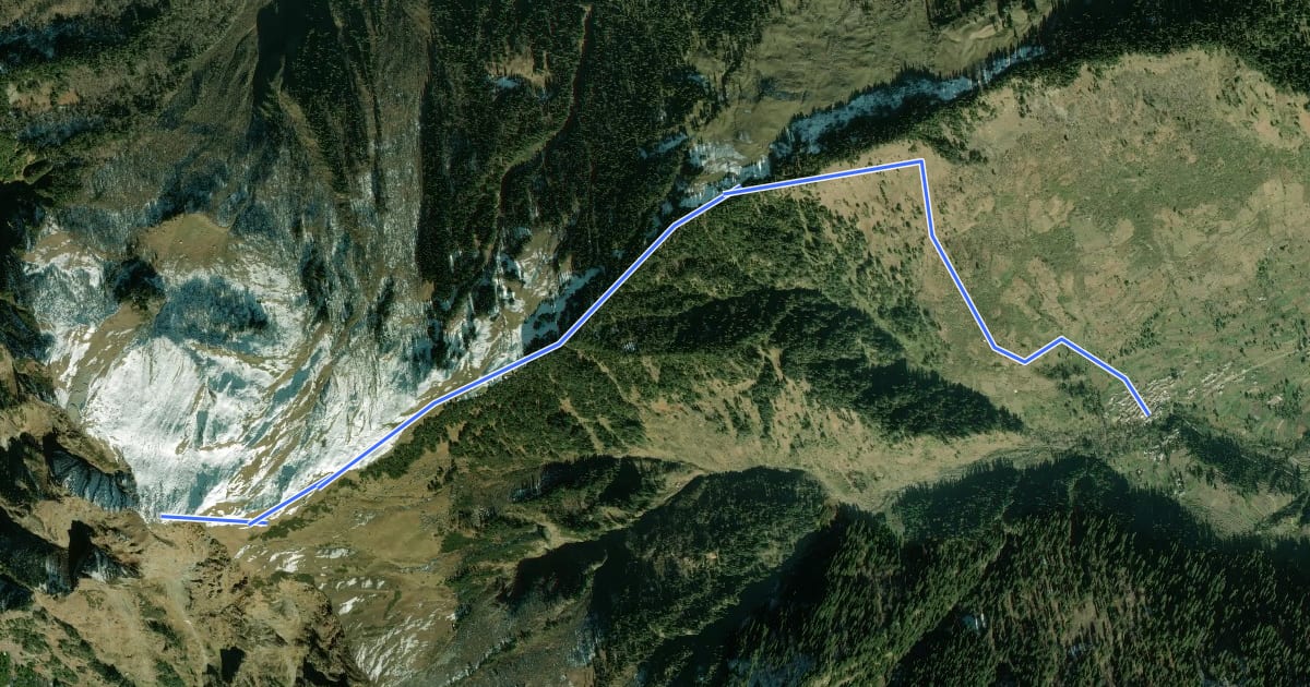Маршрут Chhaplang Tibba на спутниковом снимке