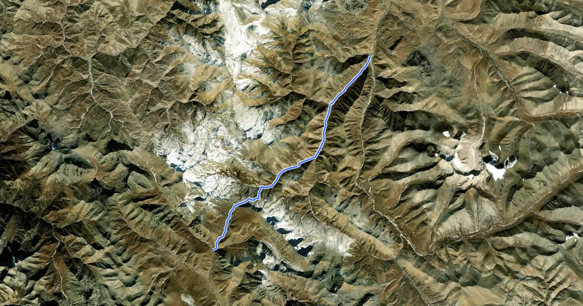 Маршрут Chhoyala Pass на спутниковом снимке
