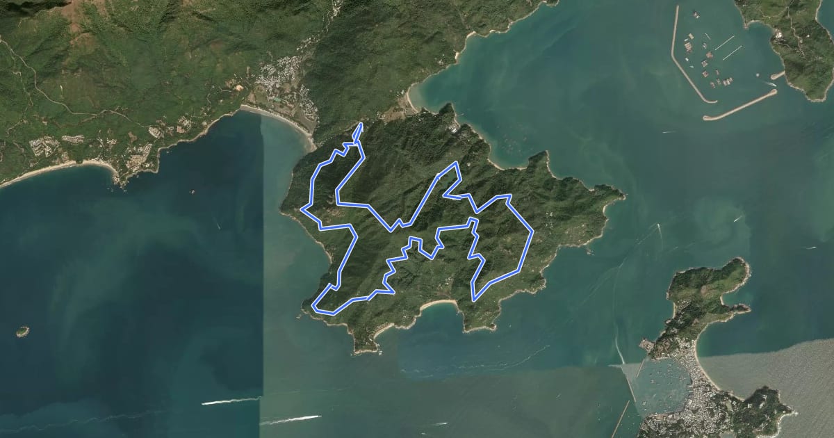Маршрут 芝麻灣郊遊徑 Chi Ma Wan Country Trail на спутниковом снимке