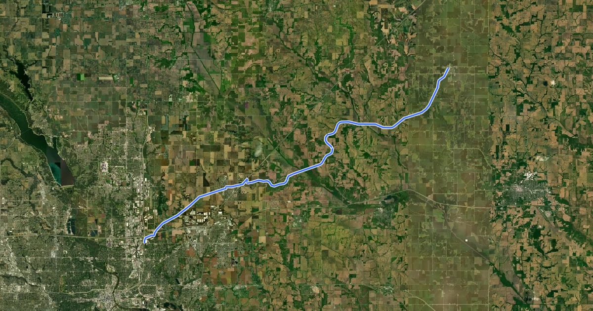 Маршрут Chichaqua Valley Trail на спутниковом снимке