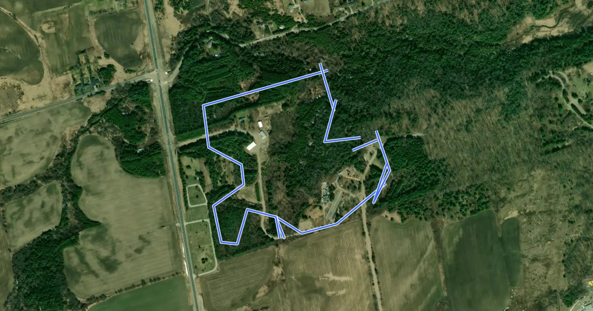 Маршрут Chickadee Loop Trail на спутниковом снимке