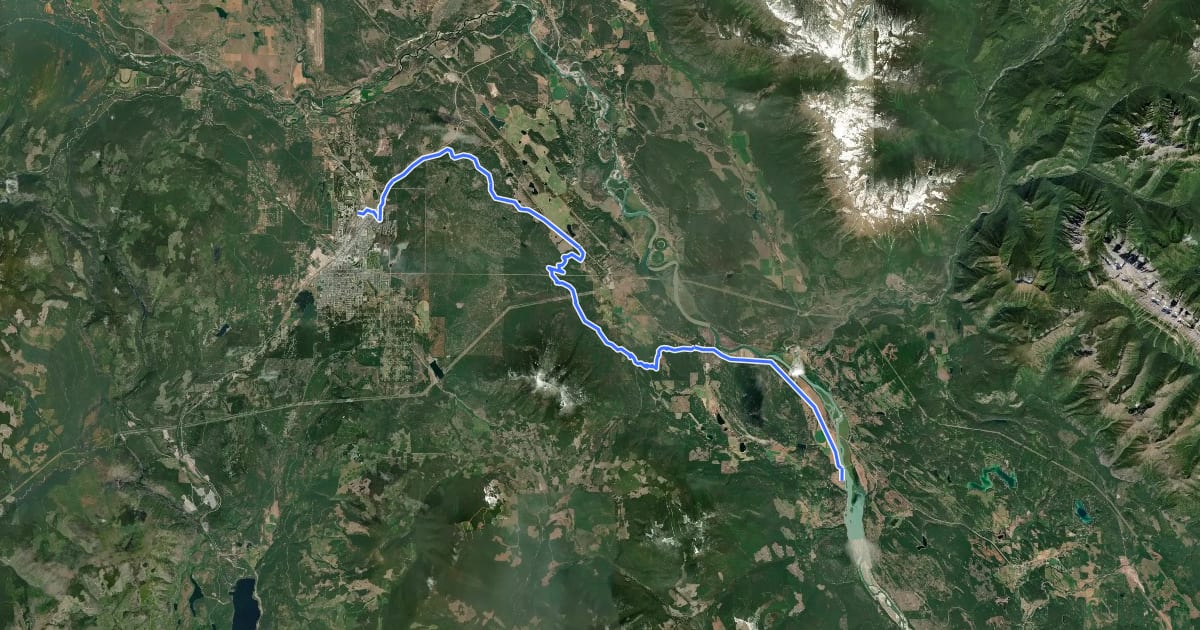 Маршрут Chief Isadore Trail на спутниковом снимке