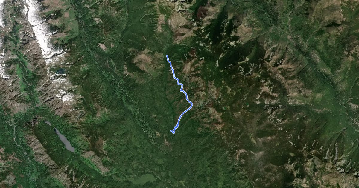 Маршрут Chikamin Creek ORV Trail на спутниковом снимке