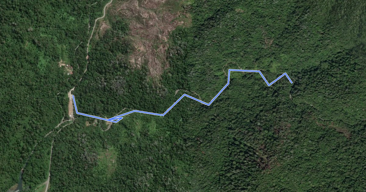 Маршрут Chiling Fish Sanctuary & Waterfall Hike на спутниковом снимке