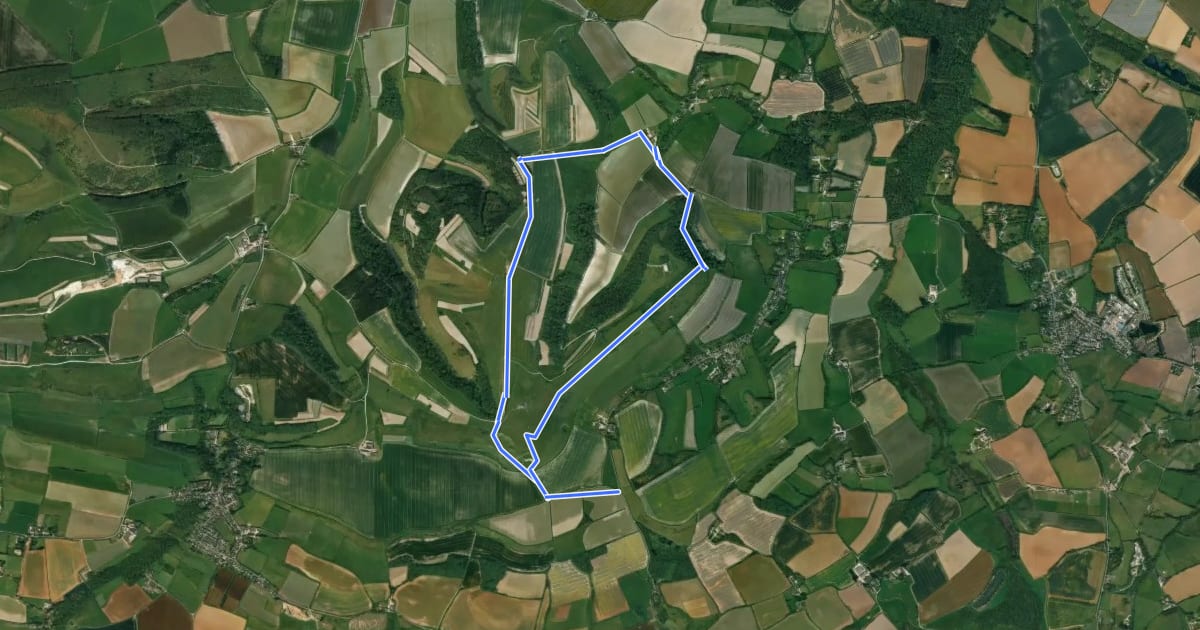 Маршрут Chillerton Down Circular Walk, Isle of Wight на спутниковом снимке
