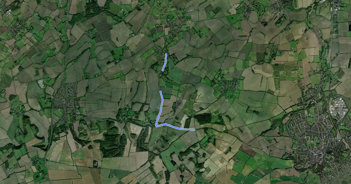 Маршрут Chilterns Cycleway (road alternative) на спутниковом снимке