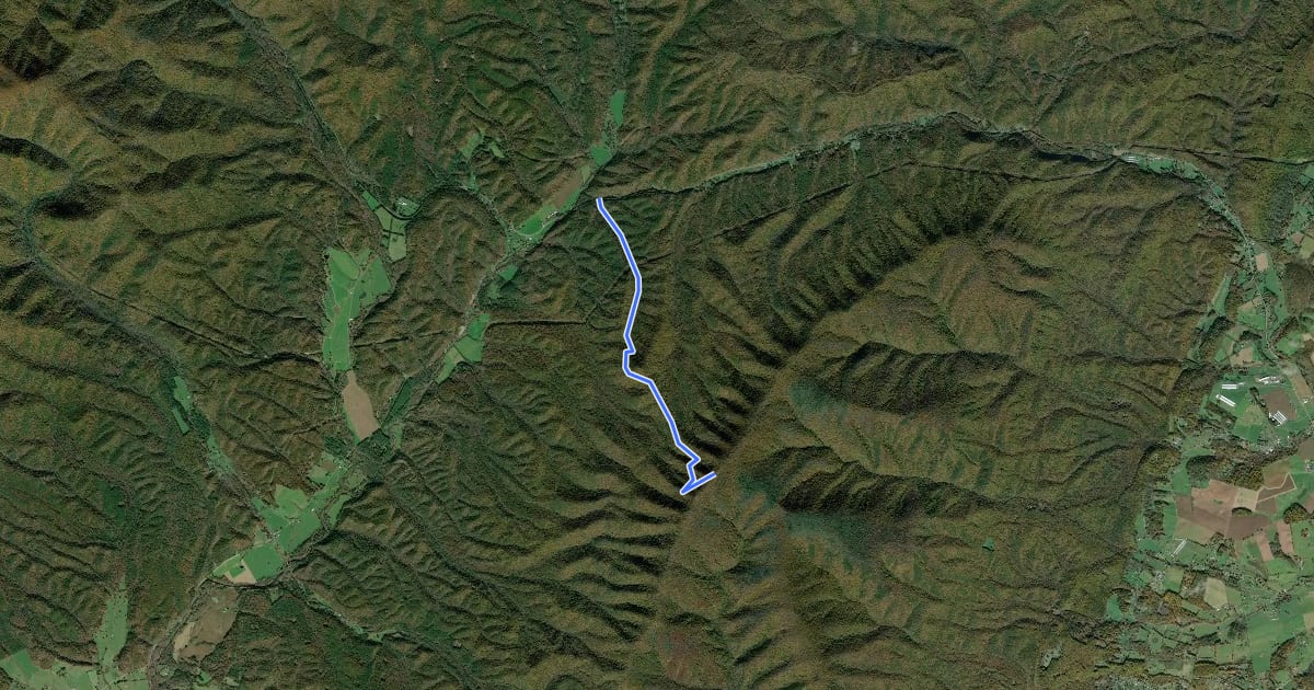 Маршрут Chimney Hollow Trail на спутниковом снимке