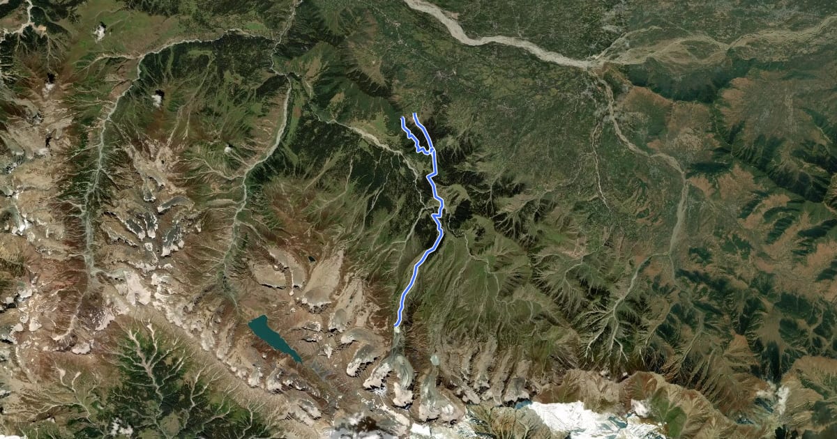 Маршрут Chirsar lake на спутниковом снимке