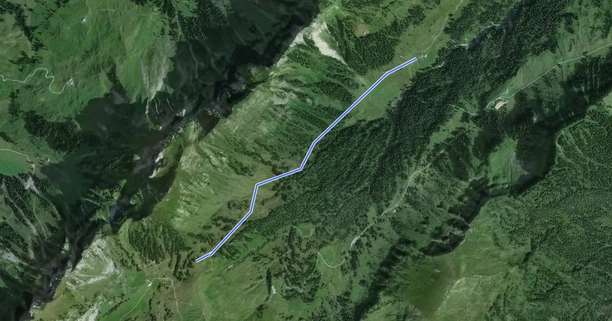 Маршрут Chlusmättili - Wasserfallenegg на спутниковом снимке